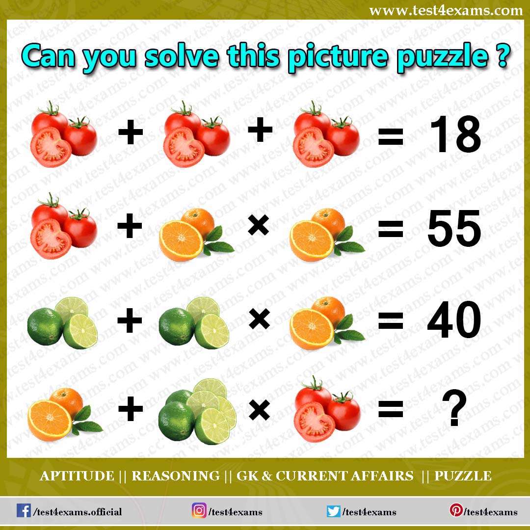 solution fruit math puzzle with answer