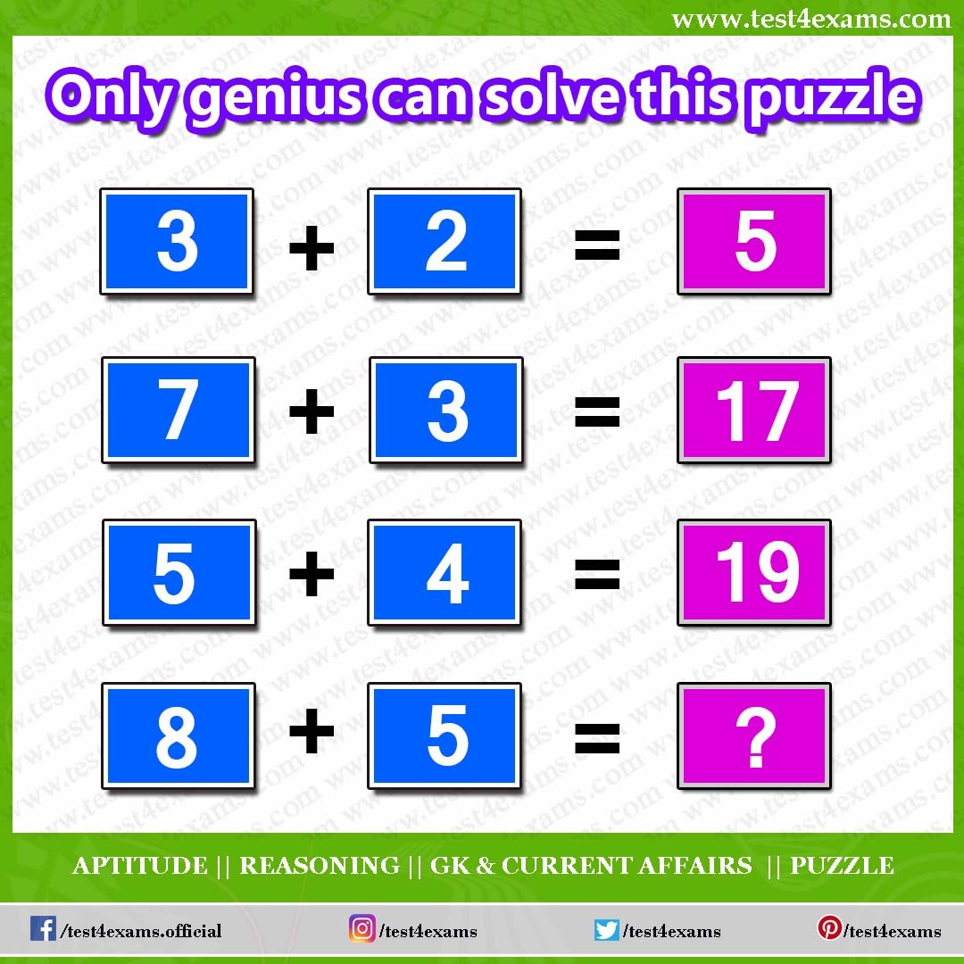 Missing Number Puzzle Logic With Answer | Math Puzzles | Test 4 Exams