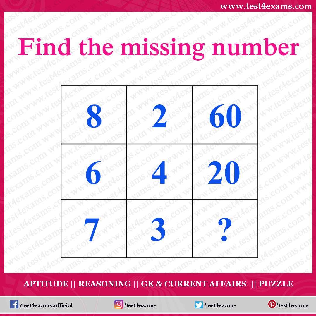 Find Out The Missing Number Puzzles | Math Puzzle Logic | Test 4 Exams