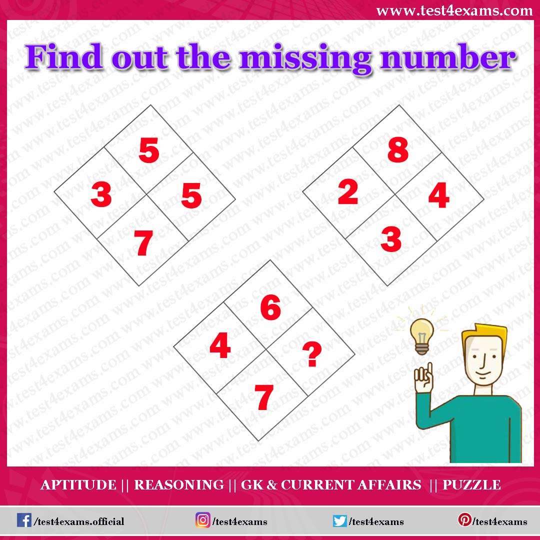 Solve The Missing Number Puzzle Logic | Math Puzzle | Test 4 Exams