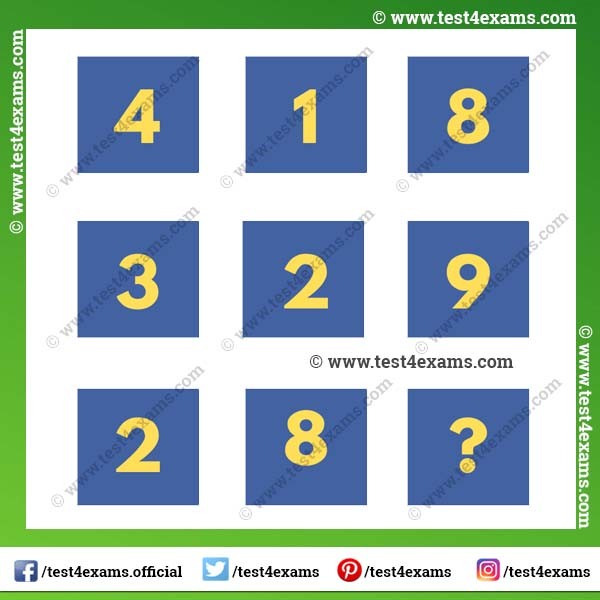 Math Logic Missing Number Puzzle With Answer - Test 4 Exams