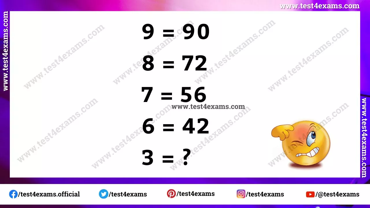 Desafio para Gênios: 9=90 8=72 7=56 6=42 3=? - Gênio Quiz em 2023