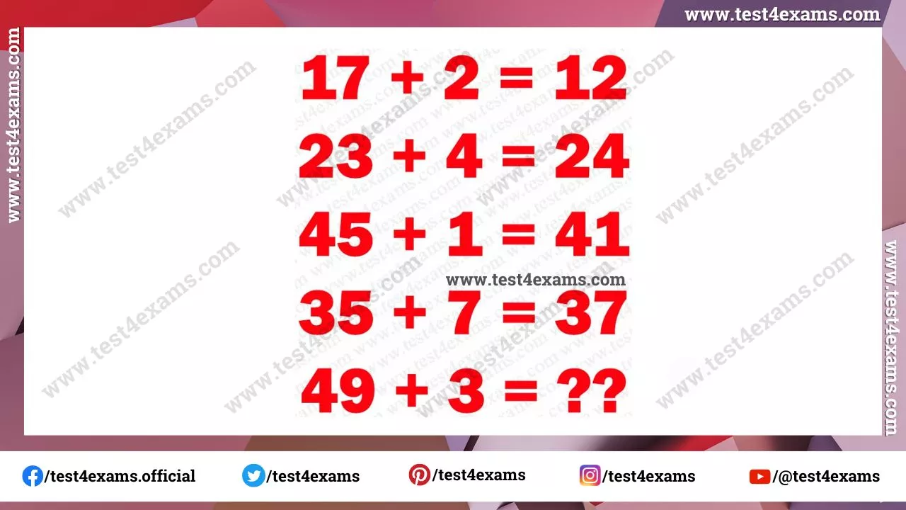 Solve The Brain Teaser Math Puzzle Number Puzzle Logic Test 4 Exams 