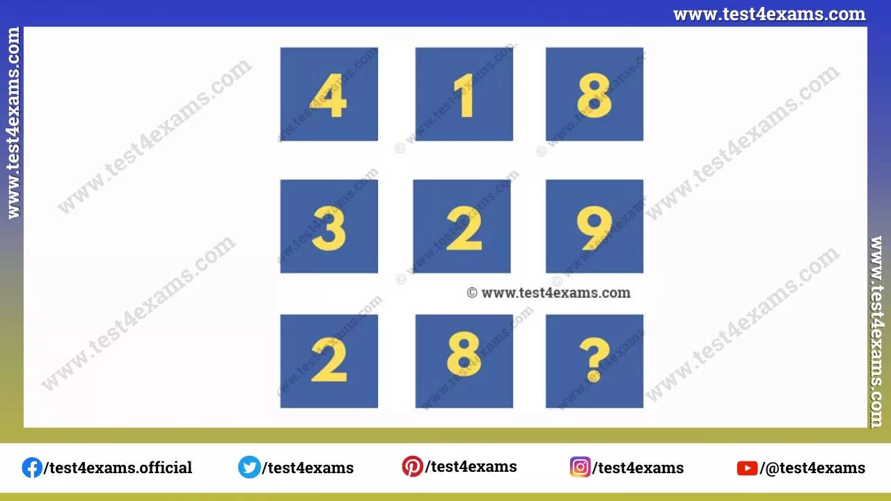 Math Logic Missing Number Puzzle With Answer - Test 4 Exams