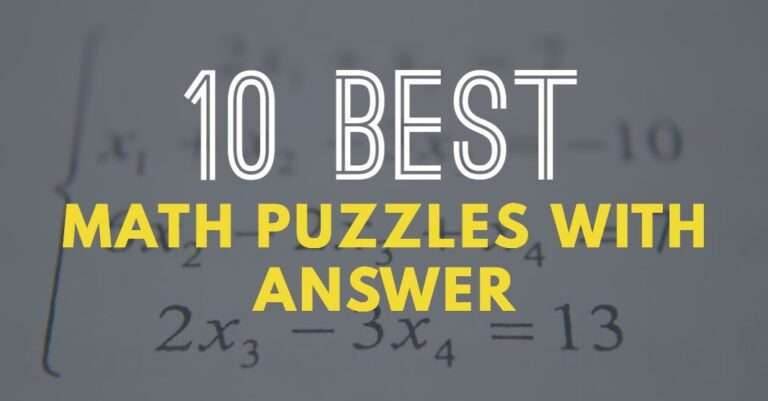 10 Best Math Puzzles With Answers in 2020
