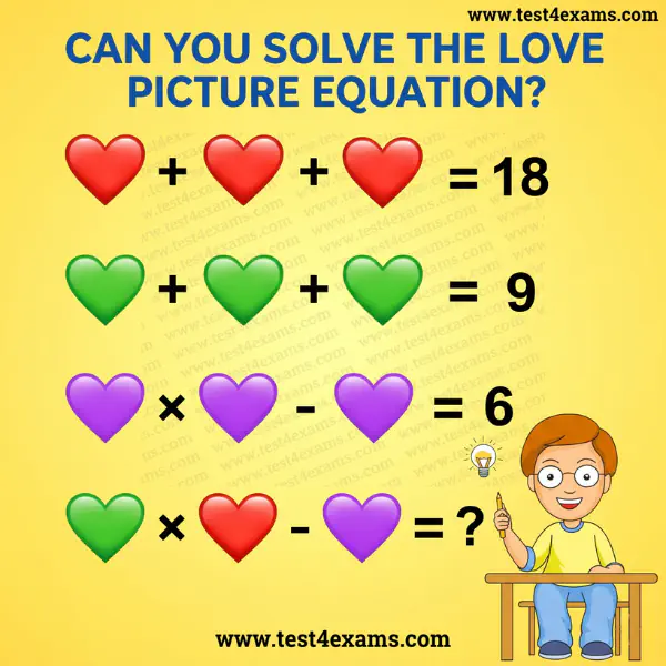 Love picture math brain puzzle – 1025