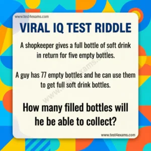 A shopkeeper gives a full bottle of soft drink in return for five empty bottles