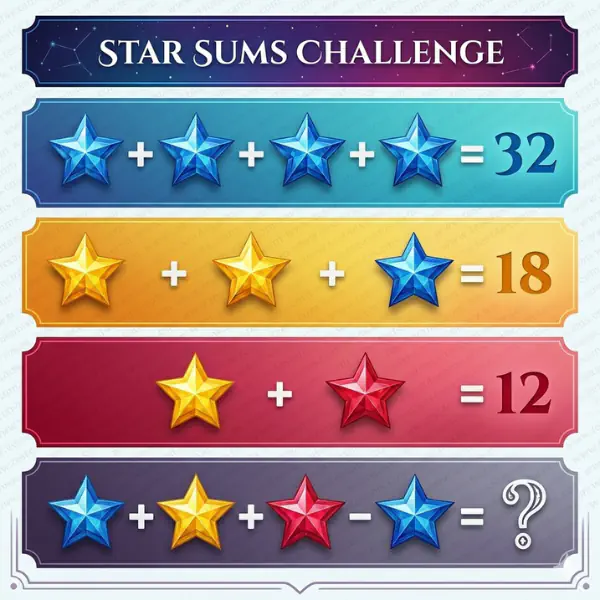 Star picture maths logic puzzle with answer – 1030