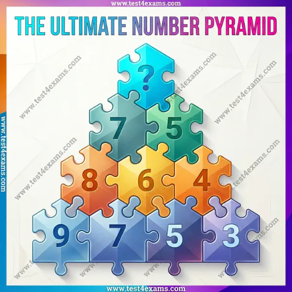 Missing number pyramid puzzle with answer – 1054